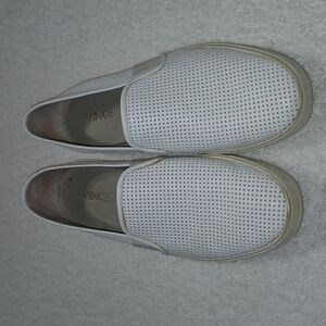 Vince Blair White Perforated Leather Sneakers Size 7.5 Womans